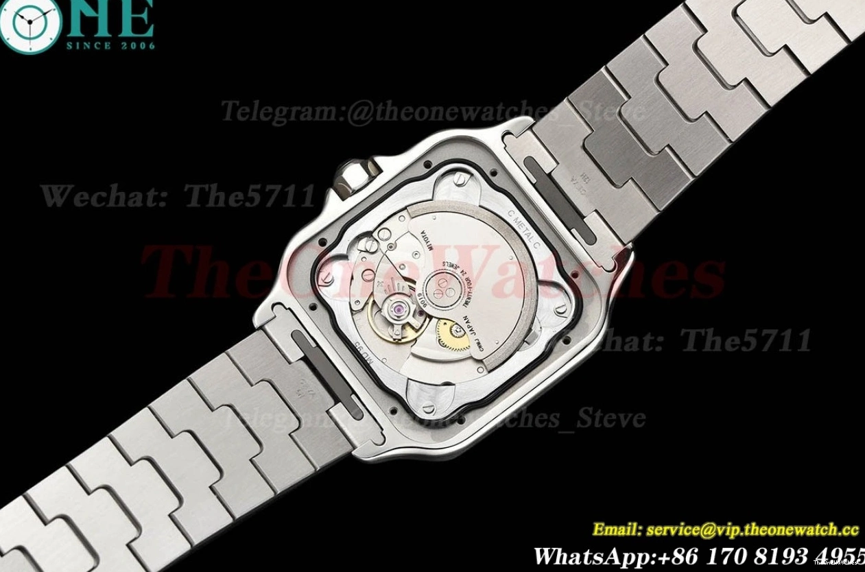 SS Green XL Cartier SS Santos MY9019 BVF De 40mm Dial 1211